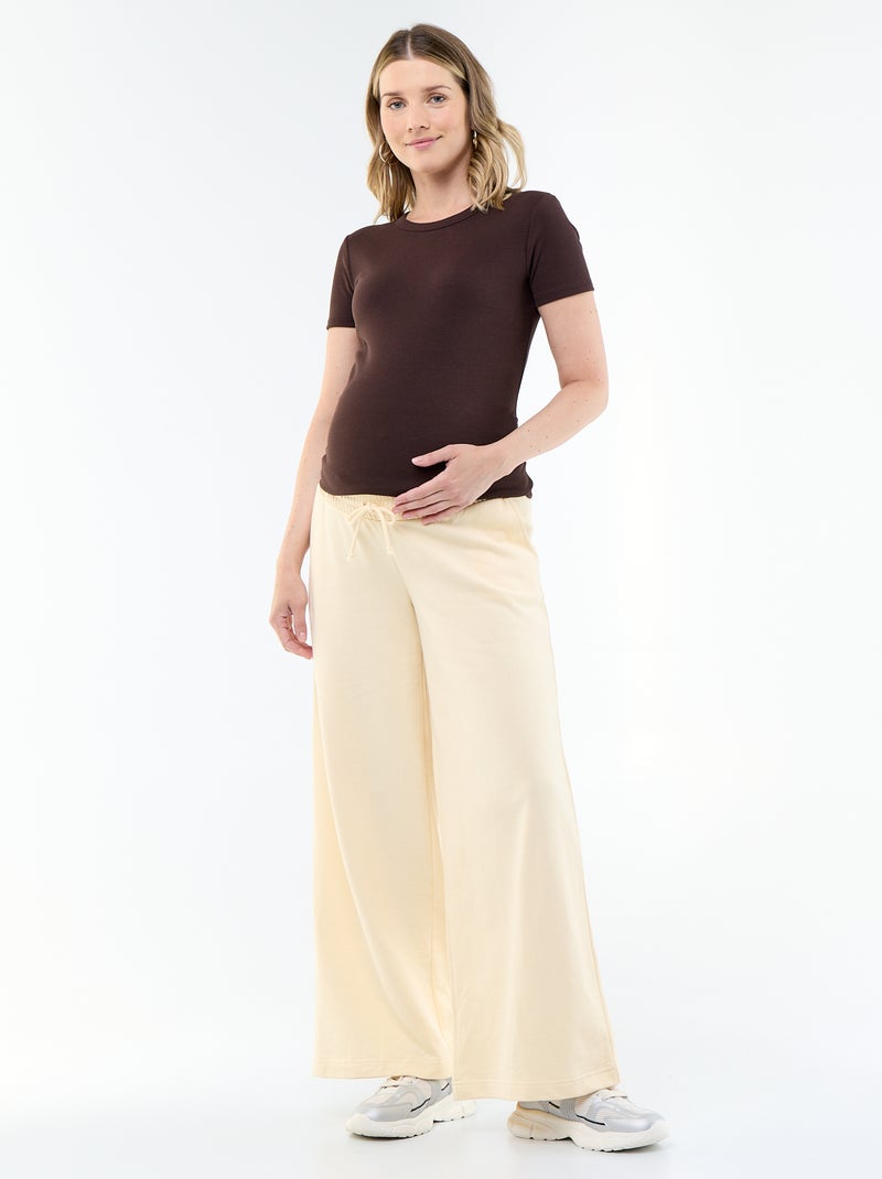 Camiseta de maternidad de canalé Marron - Kiabi