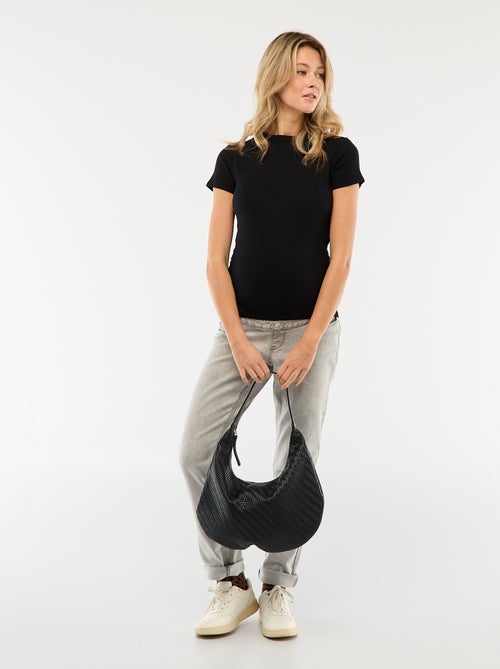 Camiseta de maternidad de canalé - Kiabi Camiseta de maternidad de canalé - Kiabi