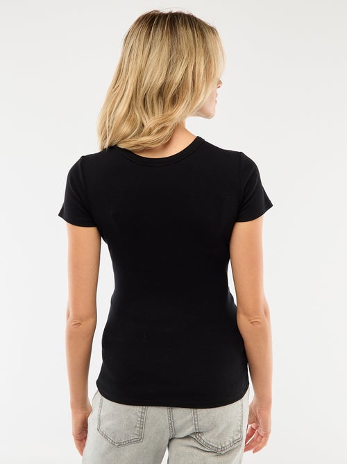 Camiseta de maternidad de canalé - Kiabi Camiseta de maternidad de canalé - Kiabi