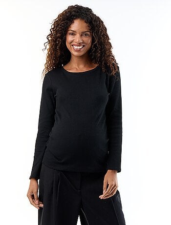 Camiseta de maternidad de canalé