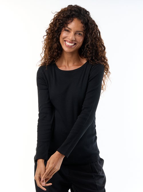Camiseta de maternidad de canalé - Kiabi Camiseta de maternidad de canalé - Kiabi