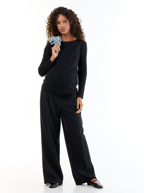 Camiseta de maternidad de canalé - Kiabi Camiseta de maternidad de canalé - Kiabi