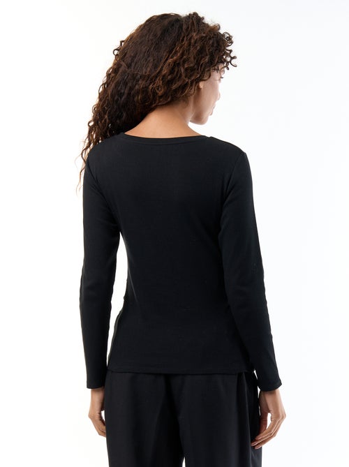 Camiseta de maternidad de canalé - Kiabi Camiseta de maternidad de canalé - Kiabi