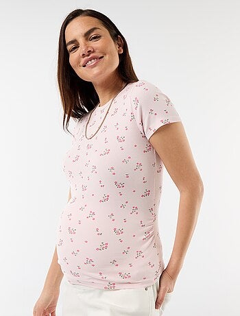 Camiseta de maternidad acanalada