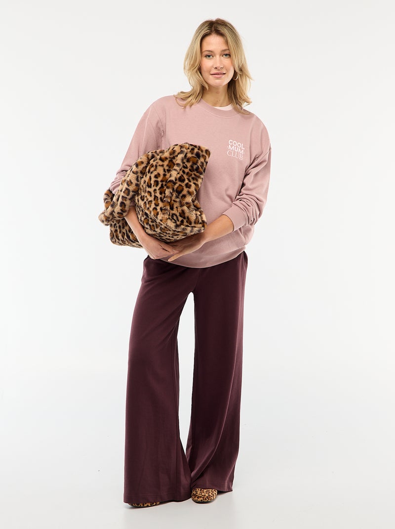 Camiseta de maternidad de canalé Rosa - Kiabi