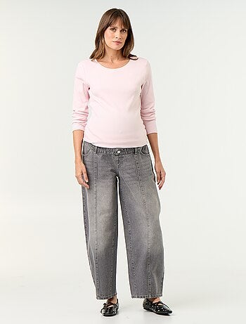 Camiseta de maternidad de canalé