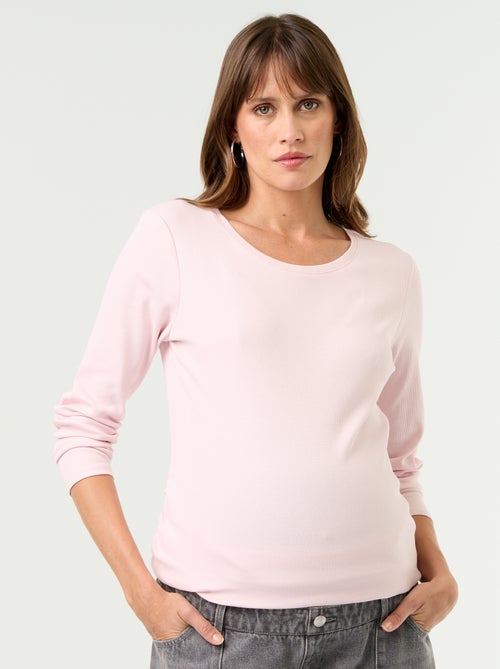 Camiseta de maternidad de canalé - Kiabi