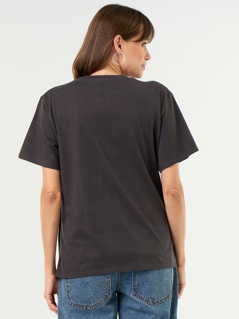 Camiseta de maternidad estampada Gris - Kiabi