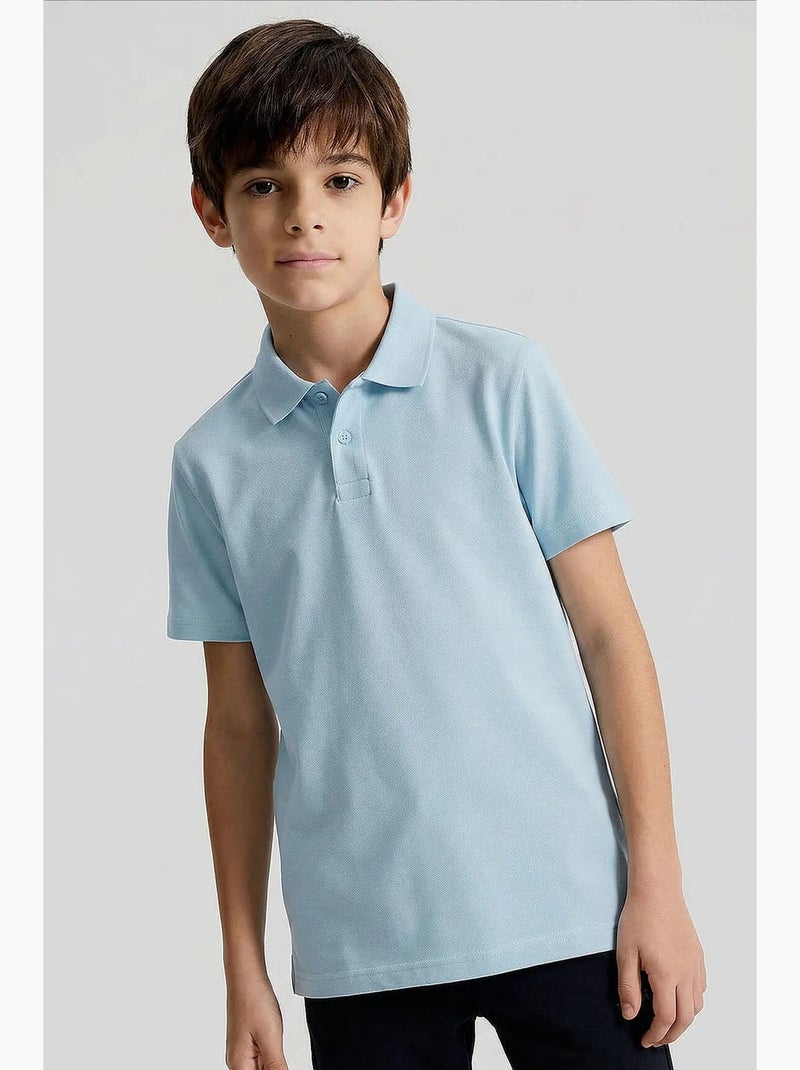 Camiseta de mezcla de algodón tommy Azul cielo - Kiabi