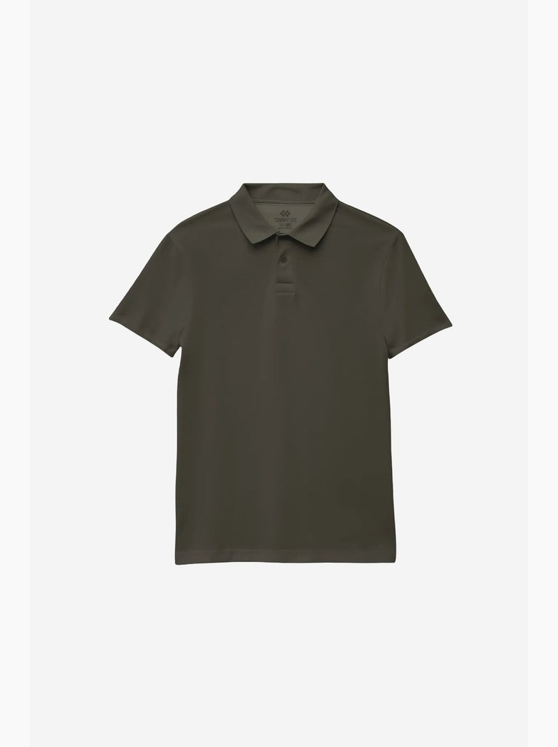 Camiseta de mezcla de algodón tommy Caqui - Kiabi