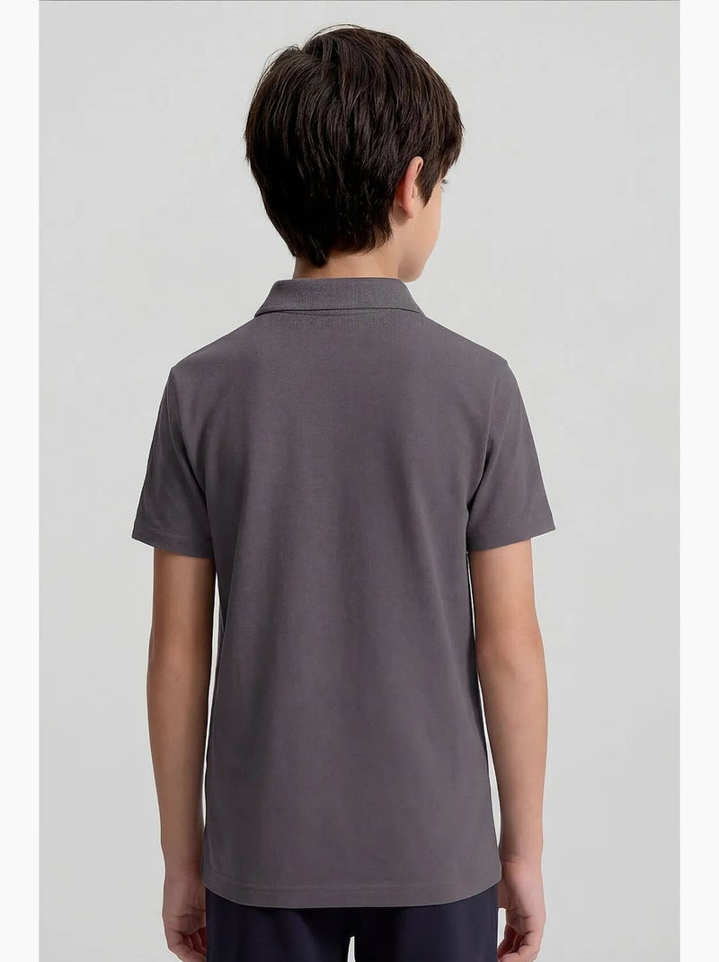 Camiseta de mezcla de algodón tommy Gris negro - Kiabi