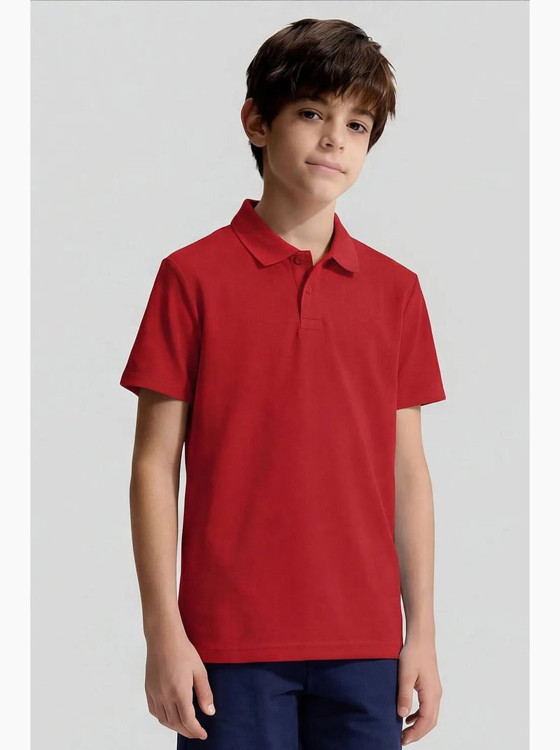 Camiseta de mezcla de algodón tommy Rojo - Kiabi