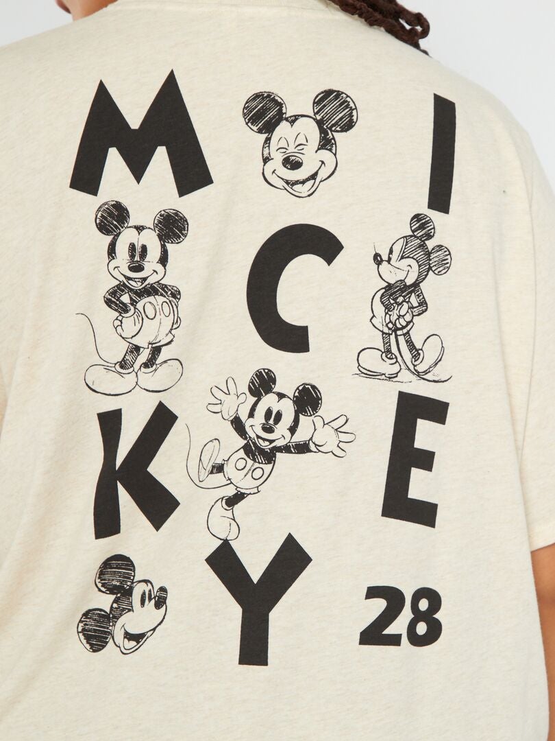 Camiseta de 'Mickey Mousse' de manga corta BEIGE - Kiabi
