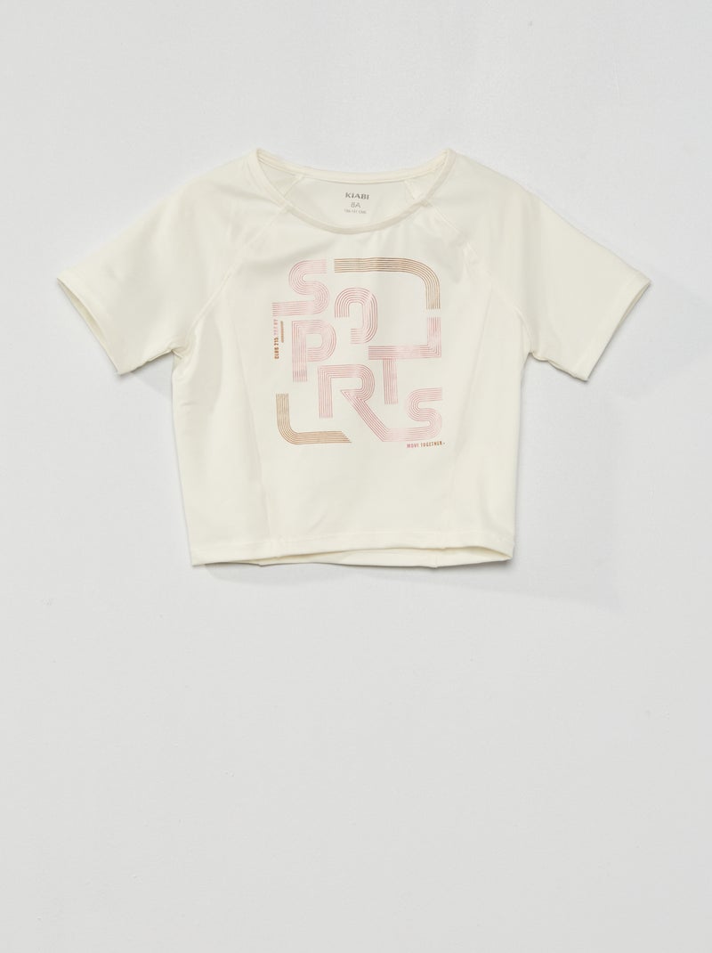 Camiseta de microfibra BLANCO - Kiabi