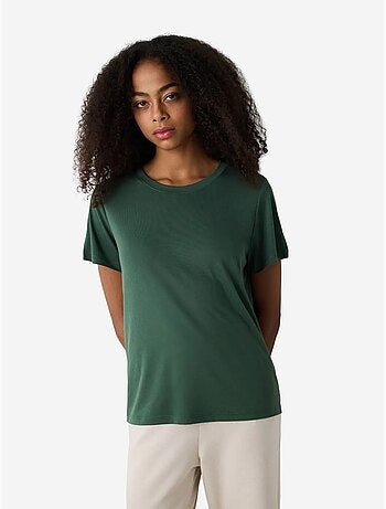 Camiseta de modal regular fit con cuello redondo penti