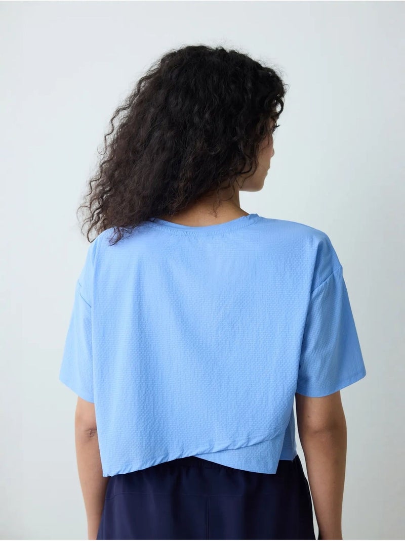 Camiseta de mujer con detalle en la espalda penti Azul cielo - Kiabi