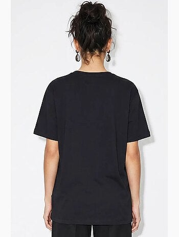 Camiseta de mujer con estampado abstracto y cuello en v lucci