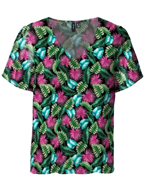 Camiseta de Mujer con Estampado Cuello V Vero Moda - Kiabi