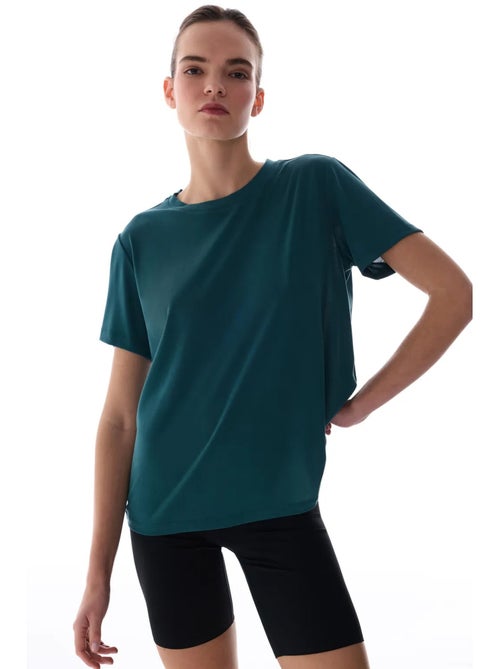Camiseta de mujer cuello redondo penti - Kiabi