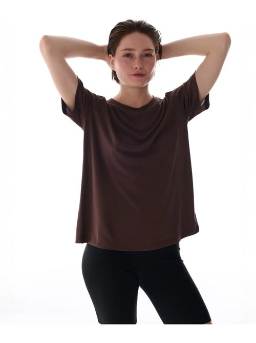 Camiseta de mujer cuello redondo penti - Kiabi Camiseta de mujer cuello redondo penti - Kiabi