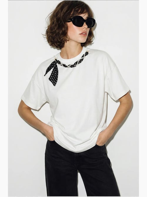 Camiseta de mujer de algodón y elastano lucci - Kiabi