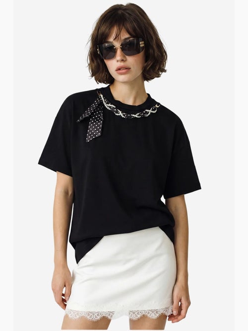 Camiseta de mujer de algodón y elastano lucci - Kiabi Camiseta de mujer de algodón y elastano lucci - Kiabi