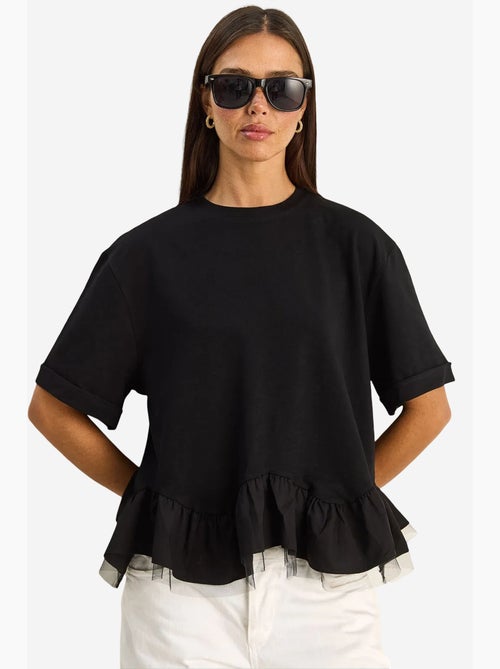 Camiseta de mujer de algodón y elastano lucci - Kiabi
