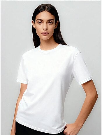 Camiseta de mujer de algodón y elastano tommy