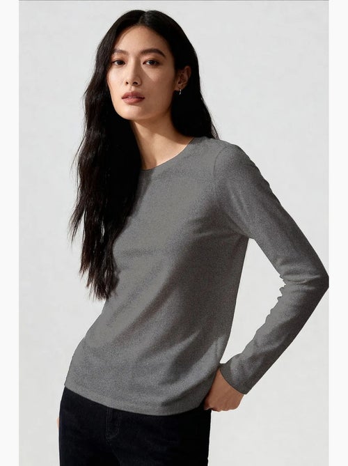 Camiseta de mujer de algodón y elastano tommy - Kiabi Camiseta de mujer de algodón y elastano tommy - Kiabi