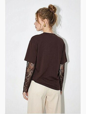 Camiseta de mujer de algodón y poliéster lucci