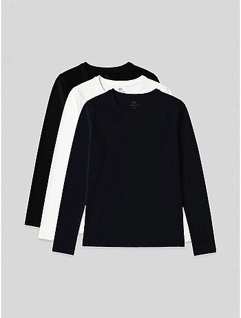 Camiseta de mujer de manga larga con cuello redondo tommy
