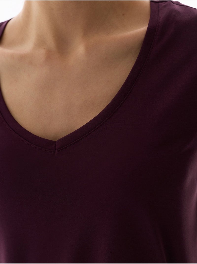 Camiseta de mujer en modal penti Rojo burdeos - Kiabi