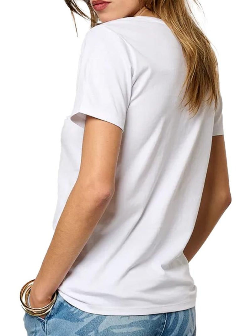 Camiseta de Mujer Kaporal Blanco - Kiabi