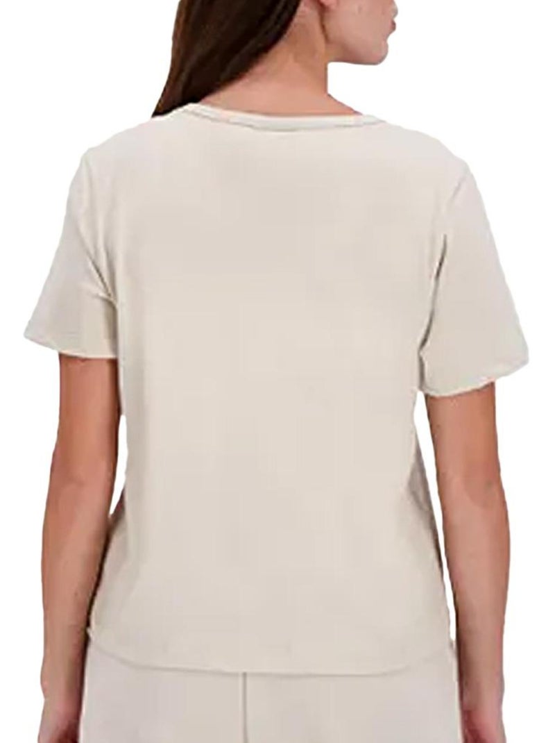 Camiseta de Mujer Le Coq Sportif Beige - Kiabi