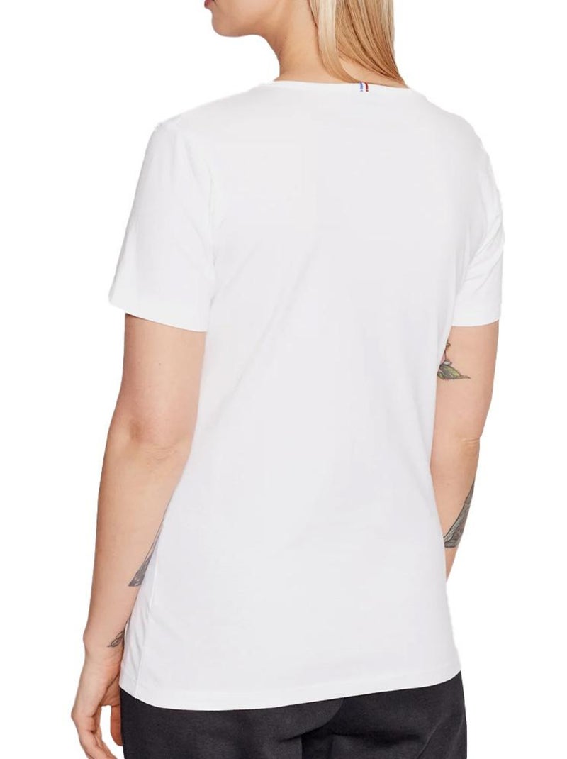 Camiseta de Mujer Le Coq Sportif Manga Corta Blanco - Kiabi