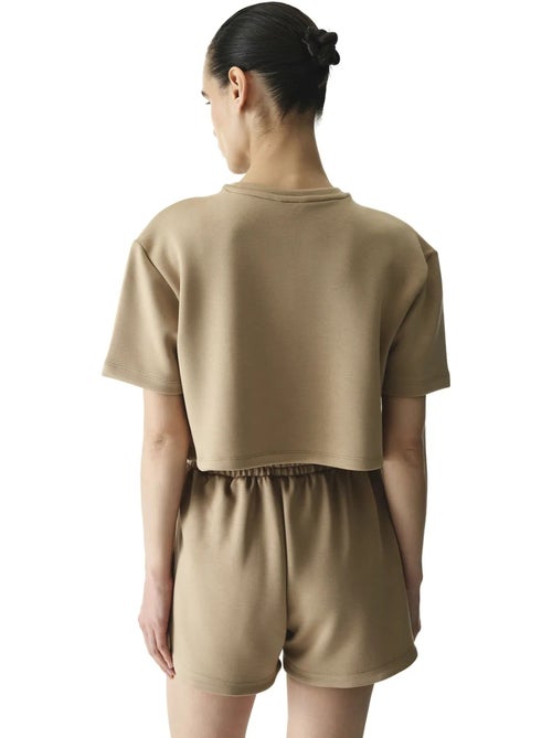 Camiseta de mujer silky feel con pespuntes penti - Kiabi Camiseta de mujer silky feel con pespuntes penti - Kiabi