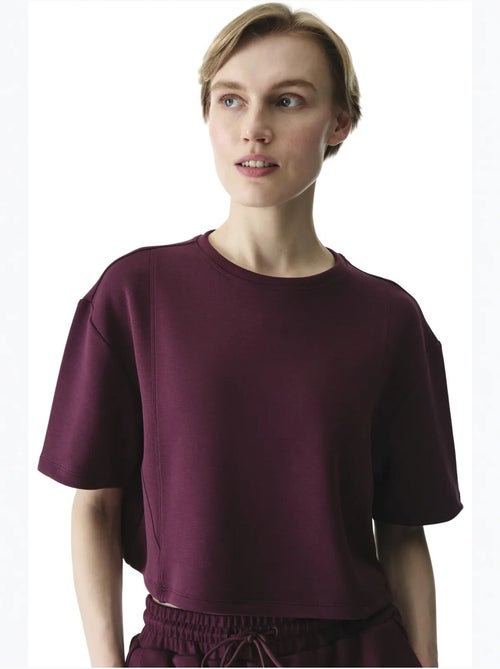 Camiseta de mujer silky feel con pespuntes penti - Kiabi Camiseta de mujer silky feel con pespuntes penti - Kiabi