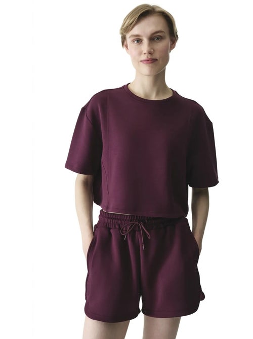 Camiseta de mujer silky feel con pespuntes penti - Kiabi Camiseta de mujer silky feel con pespuntes penti - Kiabi