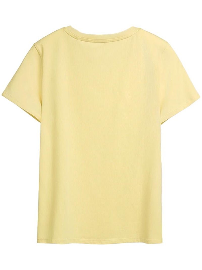 Camiseta de mujer teddy smith Amarillo - Kiabi