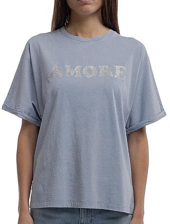 Camiseta de mujer teddy smith con purpurina