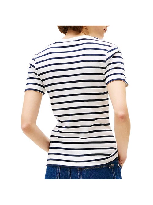 Camiseta de Mujer Tommy Hilfiger de con Cuello Redondo - Kiabi Camiseta de Mujer Tommy Hilfiger de con Cuello Redondo - Kiabi