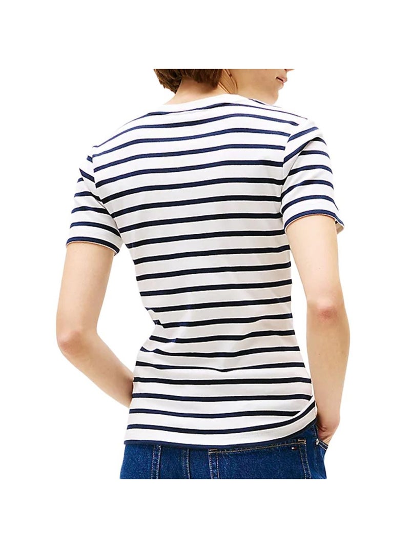 Camiseta de Mujer Tommy Hilfiger de con Cuello Redondo Azul - Kiabi