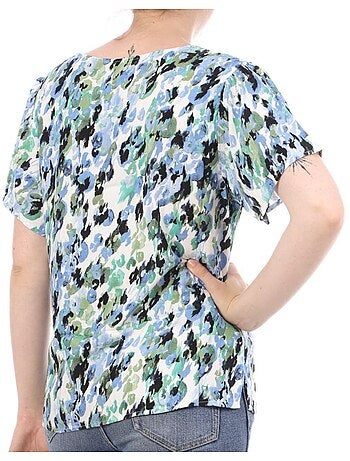 Camiseta Vero Moda de cuello pico con estampado para mujer,