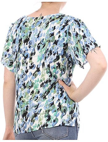 Camiseta Vero Moda de cuello pico con estampado para mujer,