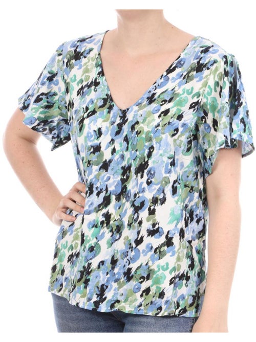 Camiseta de Mujer Vero Moda con Cuello de Pico y Estampado - Kiabi