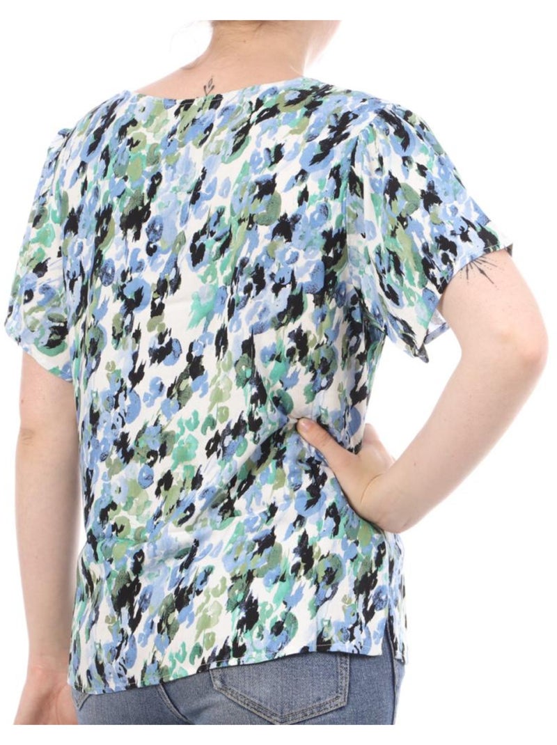 Camiseta de Mujer Vero Moda con Cuello de Pico y Estampado Blanco - Kiabi
