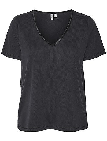 Camiseta de Mujer Vero Moda con Cuello Redondo