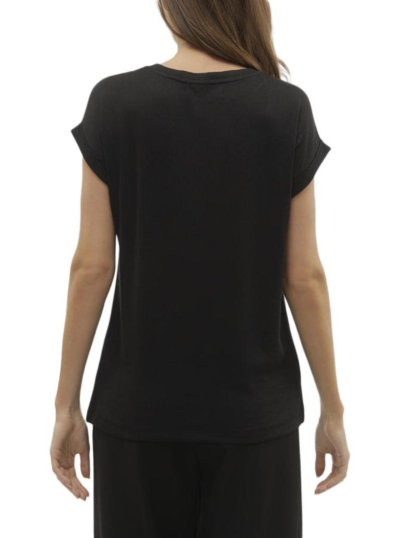 Camiseta de Mujer Vero Moda Negro - Kiabi