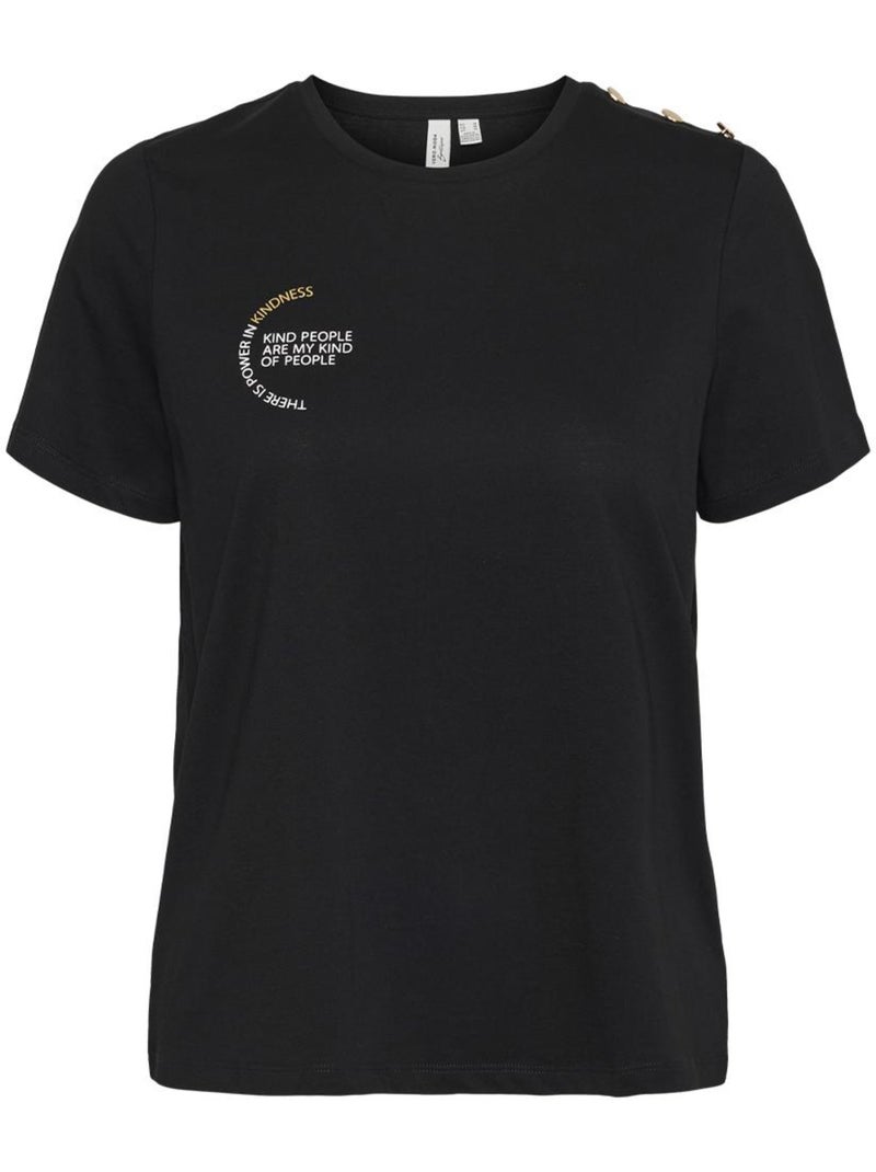 Camiseta de Mujer Vero Moda Negro - Kiabi