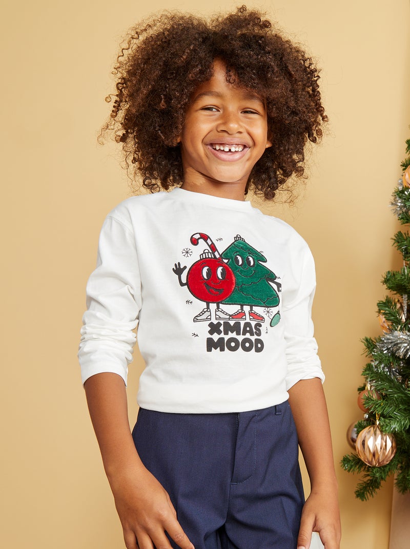 Camiseta de Navidad BLANCO - Kiabi